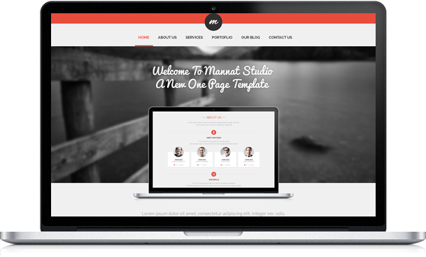 One Page Mannat Studio Template