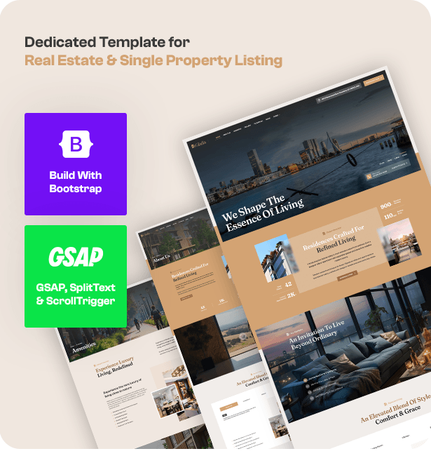 Gladia Single Property Real Estate HTML Template