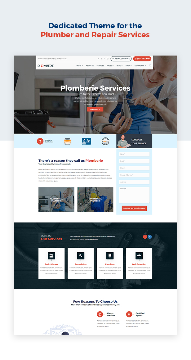 Plomberie | Plumber and Repair Services HTML Template