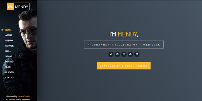 Mendy: Personal Resume Template