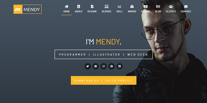 Mendy: Personal Resume Template