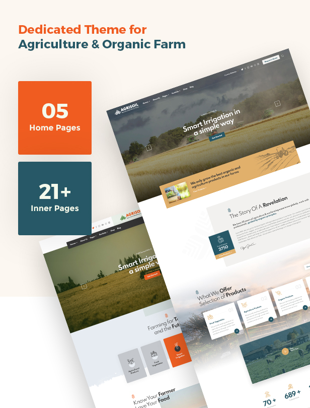Agrisoil - PSD Template For Agriculture Farm & Farmers