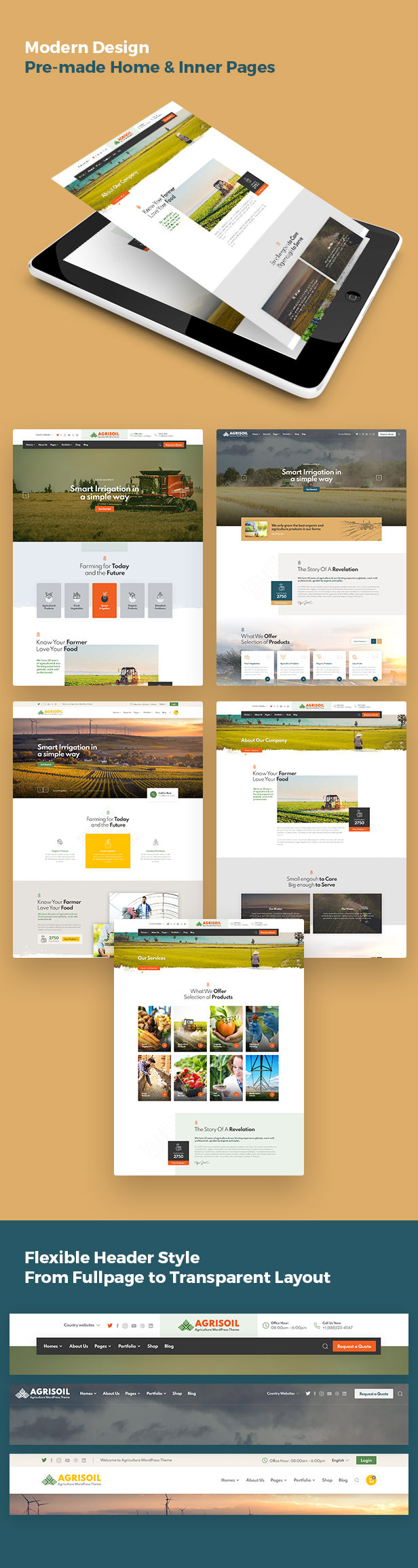 Agrisoil - PSD Template For Agriculture Farm & Farmers