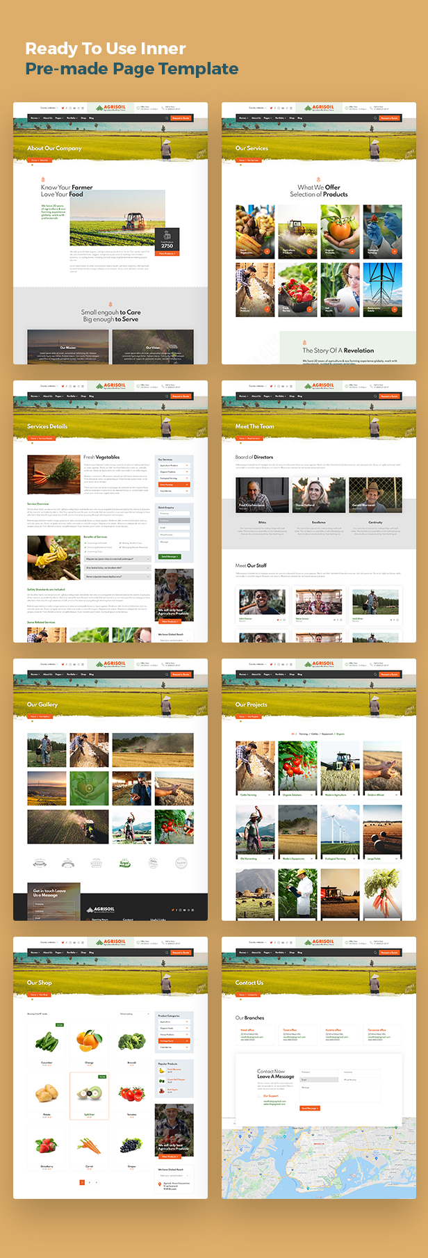 Agrisoil - PSD Template For Agriculture Farm & Farmers