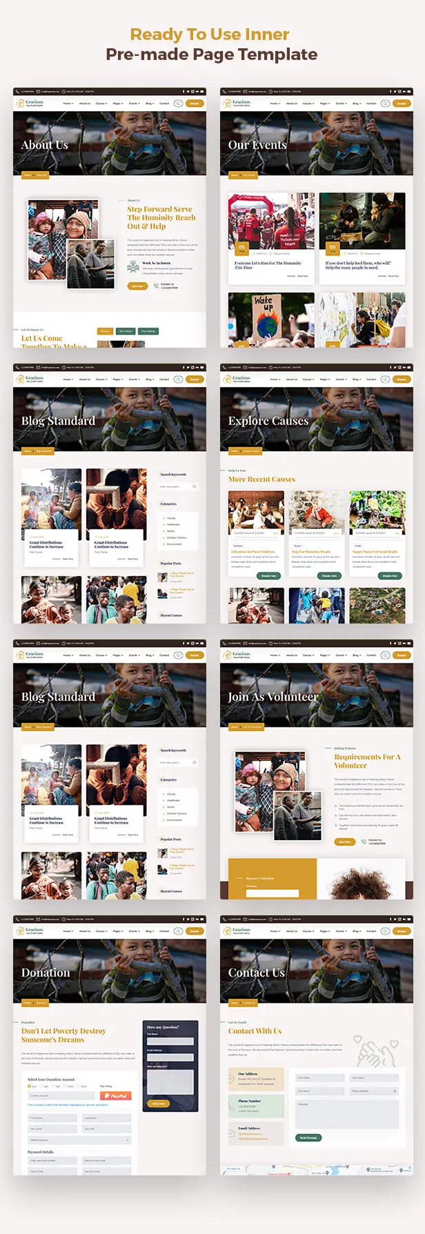 Gracious - Charity and Donation HTML Template | Themeforest