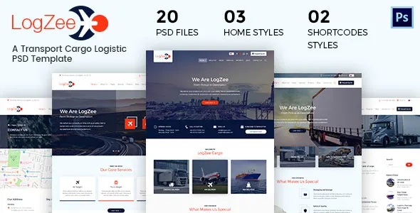 Logzee - A Logistic Cargo PSD Template | Themeforest