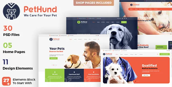 PetHund - Pet Shop and Veterinary PSD Template | Themeforest