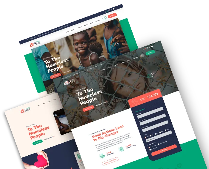 RaiseHope – Charity and Donation PSD Template