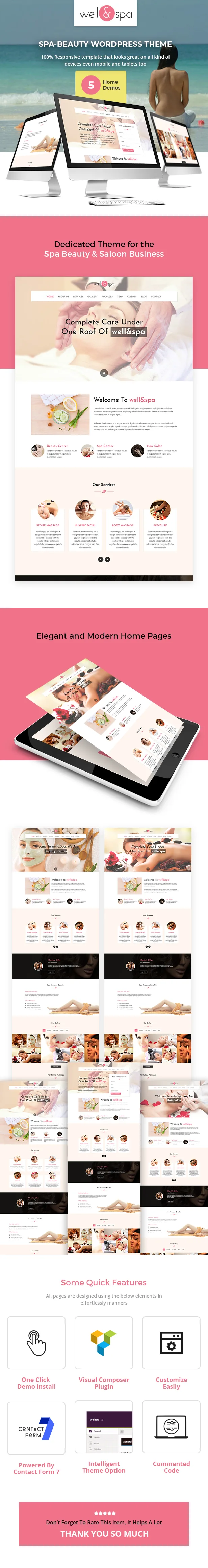 well&spa- Responsive Spa/Beauty Single Page Template | Themeforest